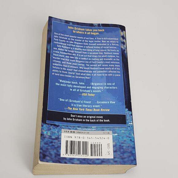 Sycamore Row (by John Grisham) Suspense Legal Thriller Paperback Book - Picture 2 of 5